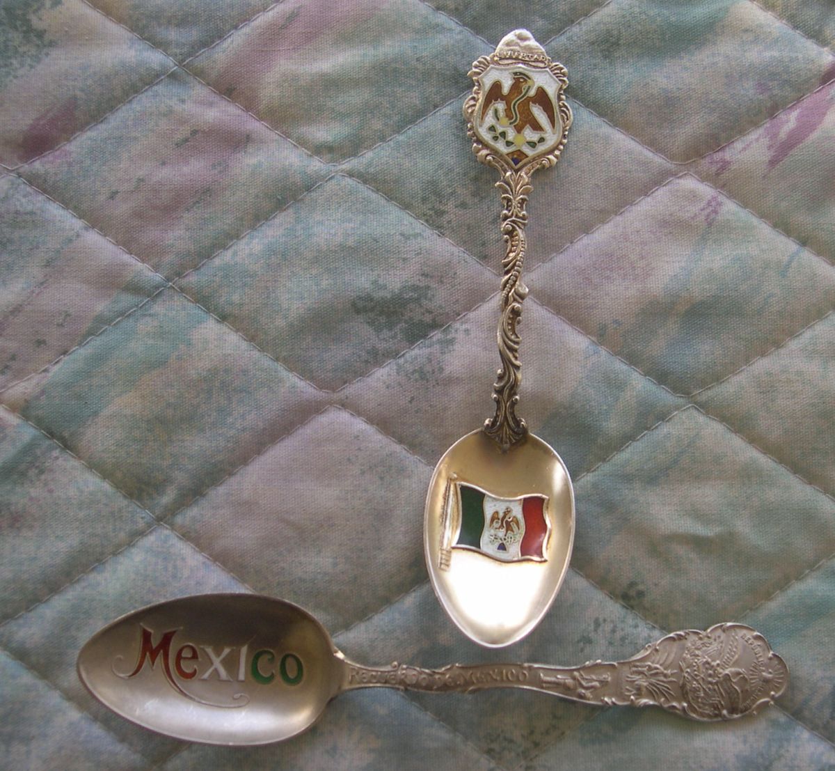 enameled Mexican spoons