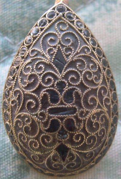 Russian silver cloissone enamel spoon