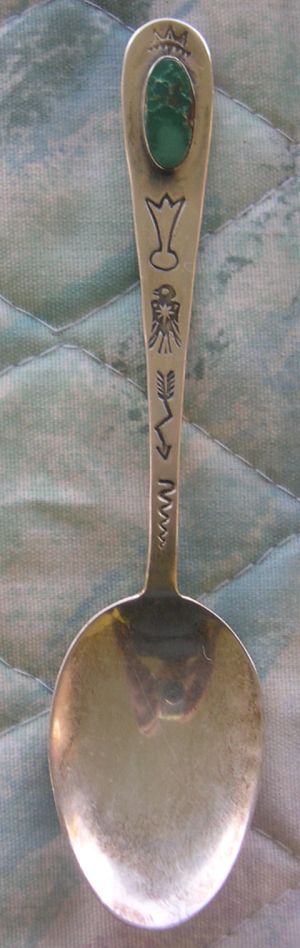 Navajo turquoise spoon