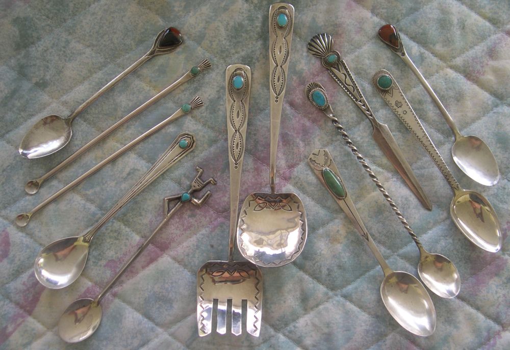 indian gemstone spoon -navajo